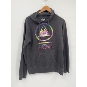 Casual Industrees Womens Long Sleeve Pullover Drawcord Hoodie Sweatshirt Gray L